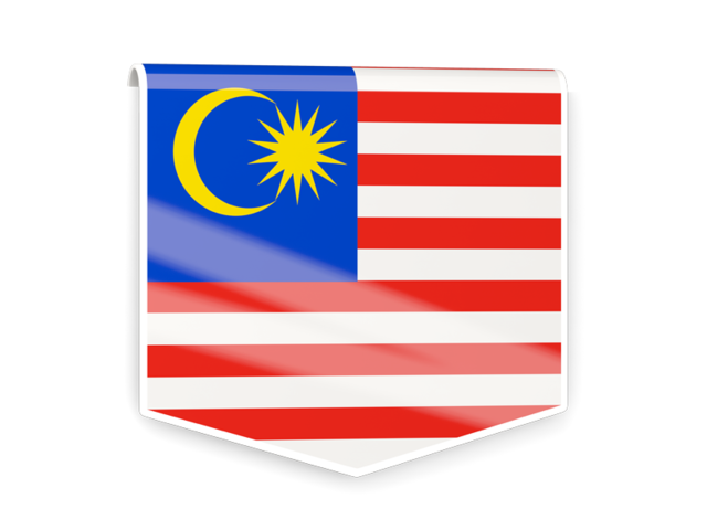 Square flag label. Download flag icon of Malaysia at PNG format