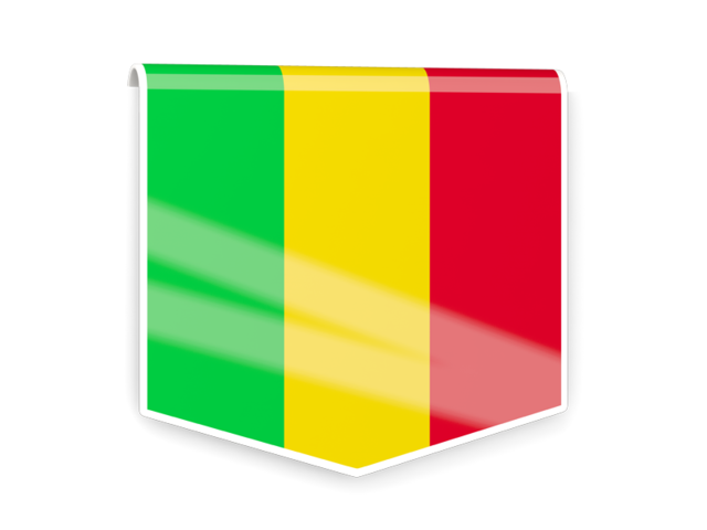 Square flag label. Download flag icon of Mali at PNG format