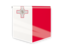 Malta. Square flag label. Download icon.