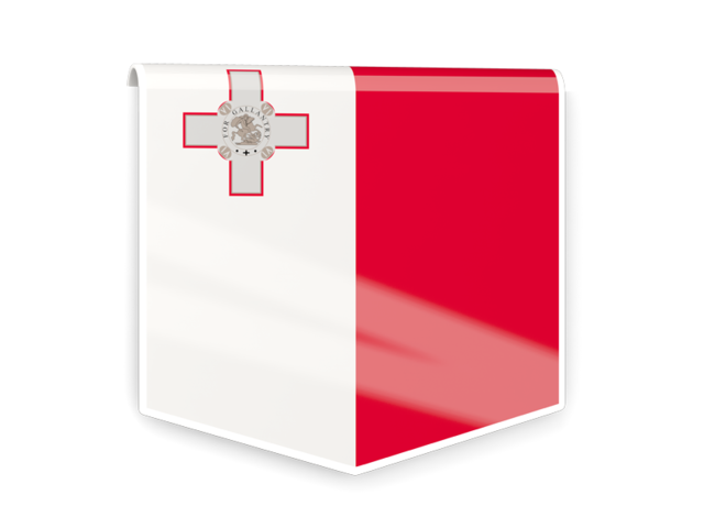 Square flag label. Download flag icon of Malta at PNG format