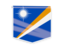 Marshall Islands. Square flag label. Download icon.