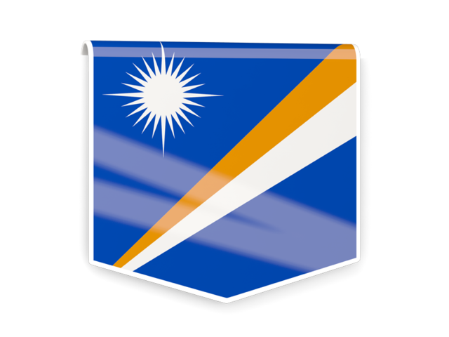 Square flag label. Download flag icon of Marshall Islands at PNG format