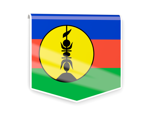 Square flag label. Download flag icon of New Caledonia at PNG format