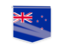 New Zealand. Square flag label. Download icon.