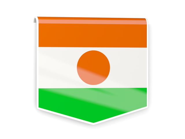 Square flag label. Download flag icon of Niger at PNG format