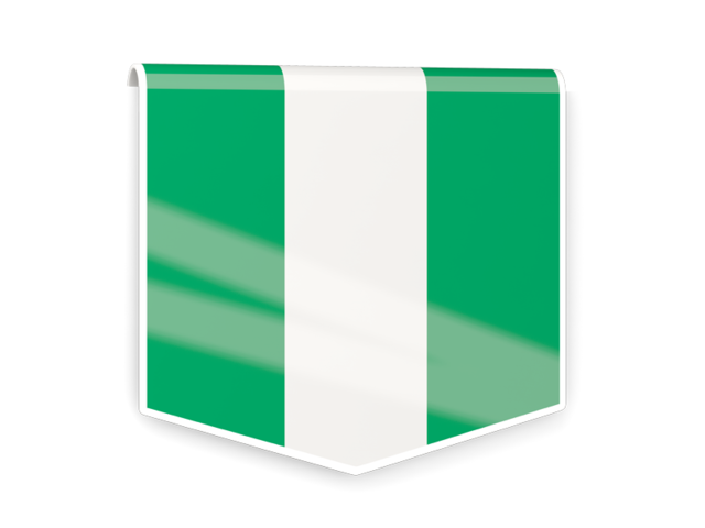 Square flag label. Download flag icon of Nigeria at PNG format