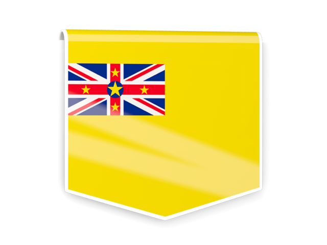 Square flag label. Download flag icon of Niue at PNG format