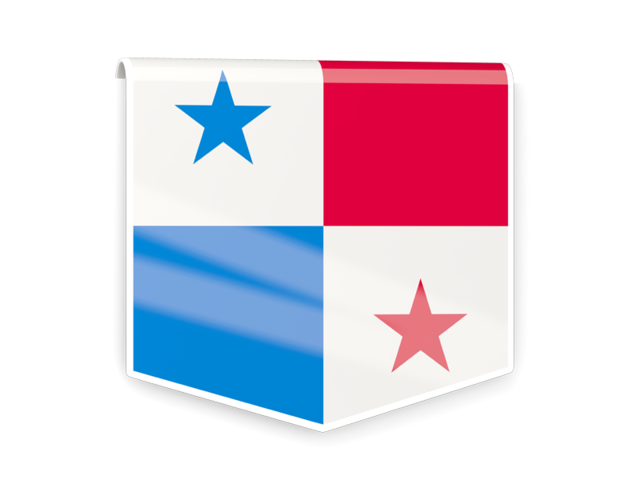 Square flag label. Download flag icon of Panama at PNG format
