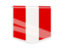 Peru. Square flag label. Download icon.