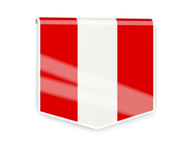 Square flag label. Download flag icon of Peru at PNG format