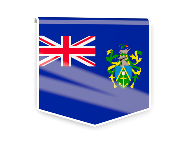 Square flag label. Download flag icon of Pitcairn Islands at PNG format