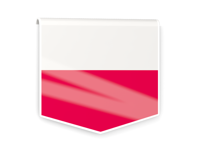Square flag label. Download flag icon of Poland at PNG format