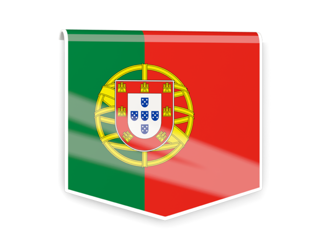 Square flag label. Download flag icon of Portugal at PNG format