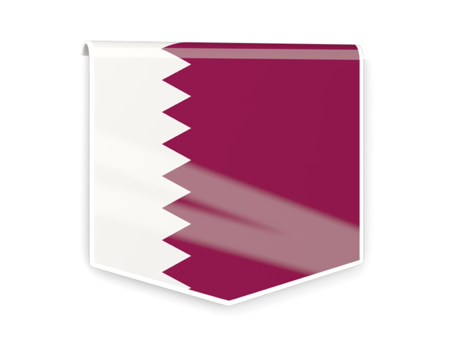 Square flag label. Download flag icon of Qatar at PNG format