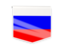 Russia. Square flag label. Download icon.