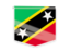 Saint Kitts and Nevis. Square flag label. Download icon.