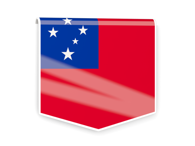 Square flag label. Download flag icon of Samoa at PNG format