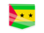 Sao Tome and Principe. Square flag label. Download icon.