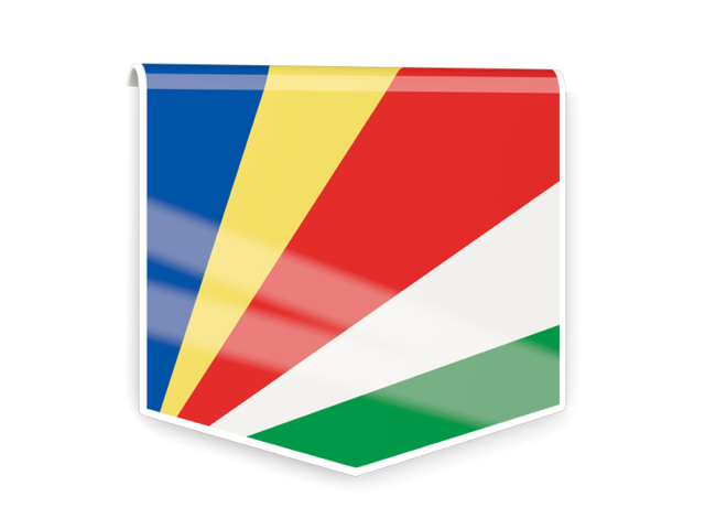 Square flag label. Download flag icon of Seychelles at PNG format