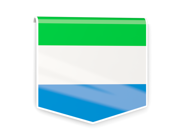 Square flag label. Download flag icon of Sierra Leone at PNG format