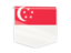 Сингапур. Квадратный флаг-этикетка. Скачать иллюстрацию.