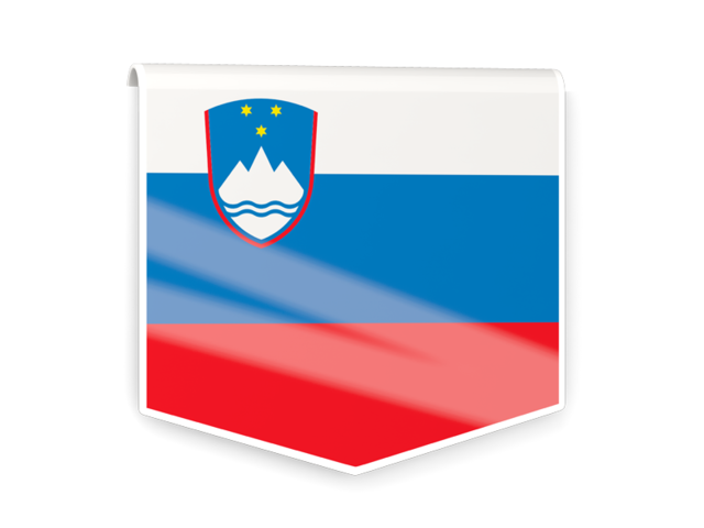 Square flag label. Download flag icon of Slovenia at PNG format