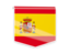 Spain. Square flag label. Download icon.