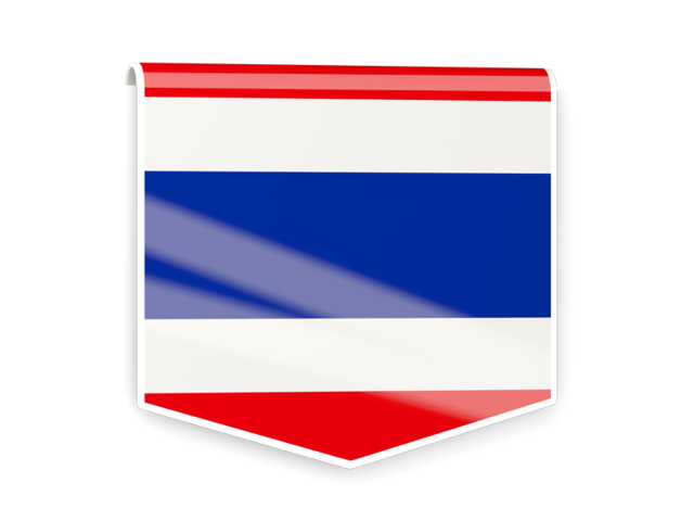 Квадратный флаг-этикетка. Скачать флаг. Таиланд