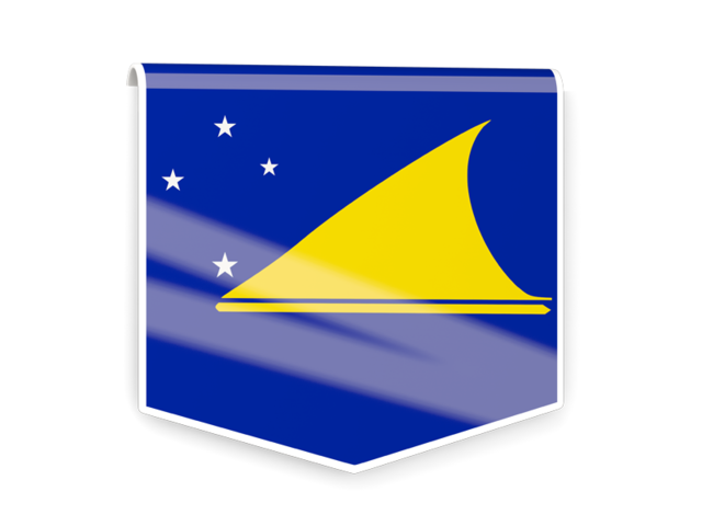 Square flag label. Download flag icon of Tokelau at PNG format