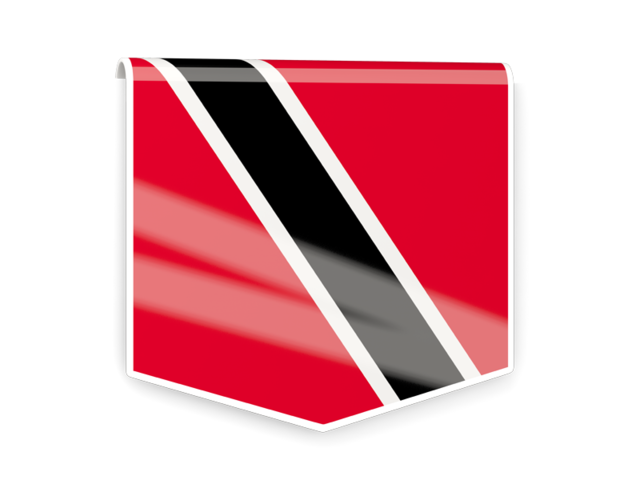 Square flag label. Download flag icon of Trinidad and Tobago at PNG format