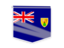 Turks and Caicos Islands. Square flag label. Download icon.