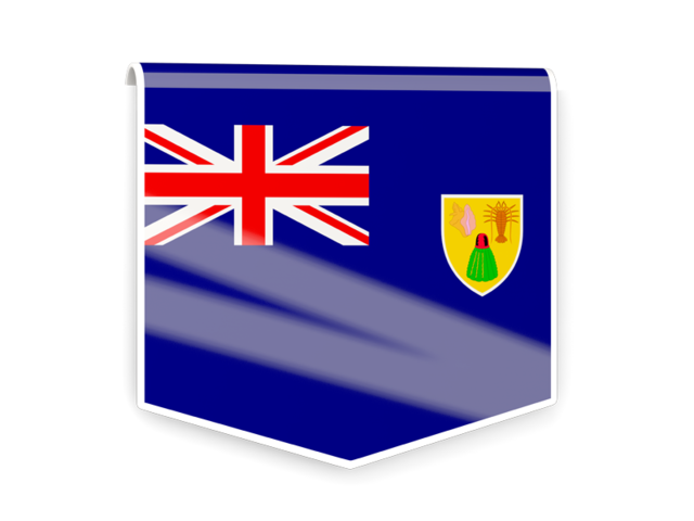 Square flag label. Download flag icon of Turks and Caicos Islands at PNG format