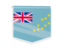 Tuvalu. Square flag label. Download icon.