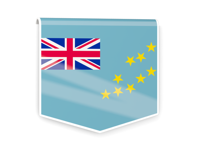 Square flag label. Download flag icon of Tuvalu at PNG format