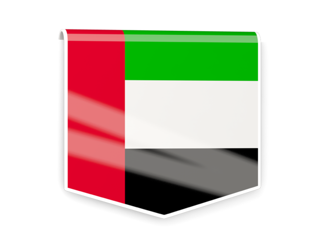 Square flag label. Download flag icon of United Arab Emirates at PNG format