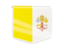 Vatican City. Square flag label. Download icon.