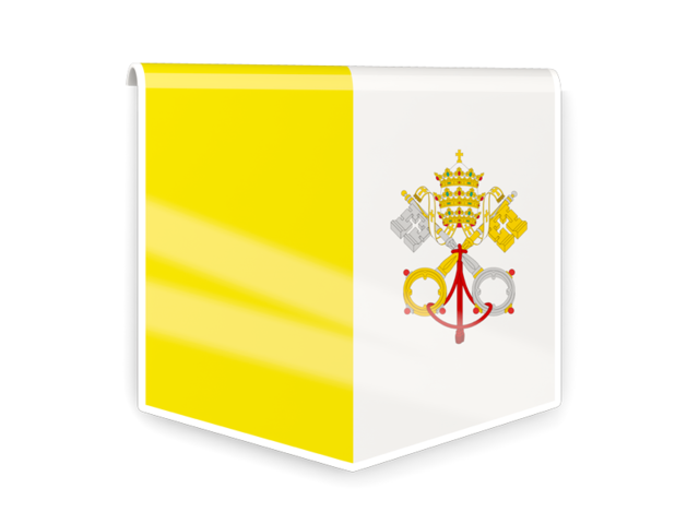 Square flag label. Download flag icon of Vatican City at PNG format