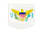 Virgin Islands of the United States. Square flag label. Download icon.