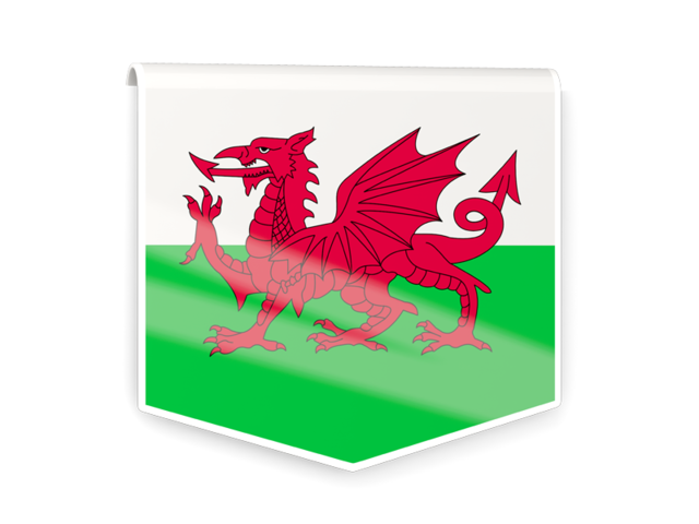 Square flag label. Download flag icon of Wales at PNG format