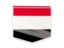 Yemen. Square flag label. Download icon.