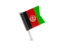 Afghanistan. Square flag pin. Download icon.