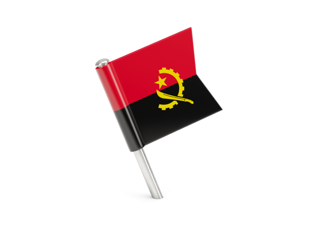 Square flag pin. Download flag icon of Angola at PNG format