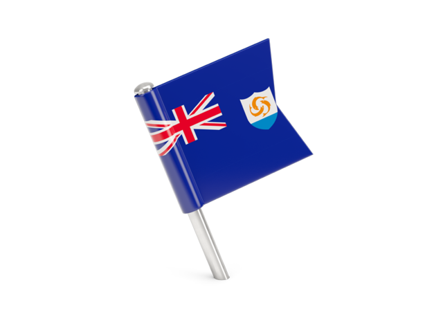 Square flag pin. Download flag icon of Anguilla at PNG format