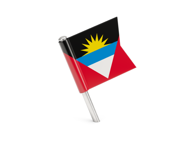 Square flag pin. Download flag icon of Antigua and Barbuda at PNG format