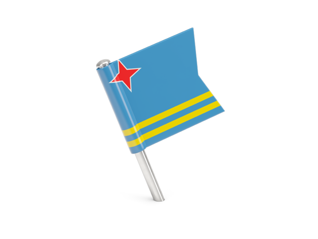 Square flag pin. Download flag icon of Aruba at PNG format