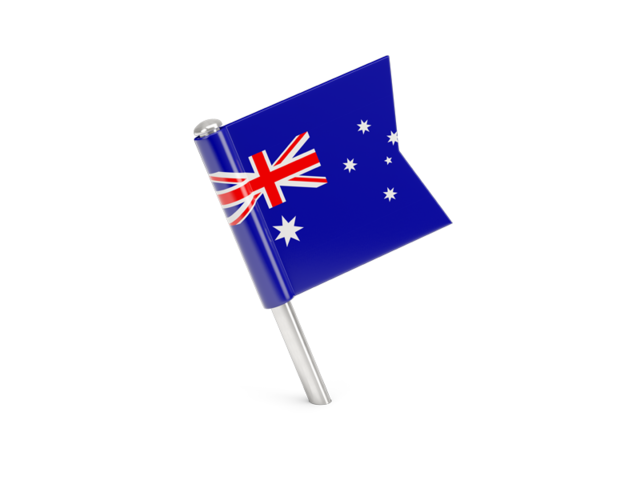 Квадратный флажок-булавка. Скачать флаг. Австралийский Союз