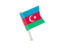 Azerbaijan. Square flag pin. Download icon.