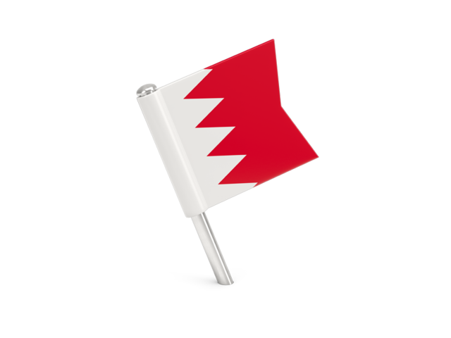 Квадратный флажок-булавка. Скачать флаг. Бахрейн