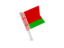 Belarus. Square flag pin. Download icon.