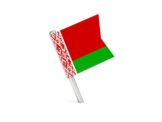 Square flag pin. Download flag icon of Belarus at PNG format